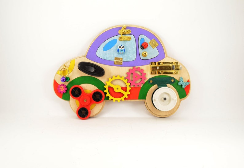 Busy board Car Travel toy Toddler Activity Sensory Montessori Etsy