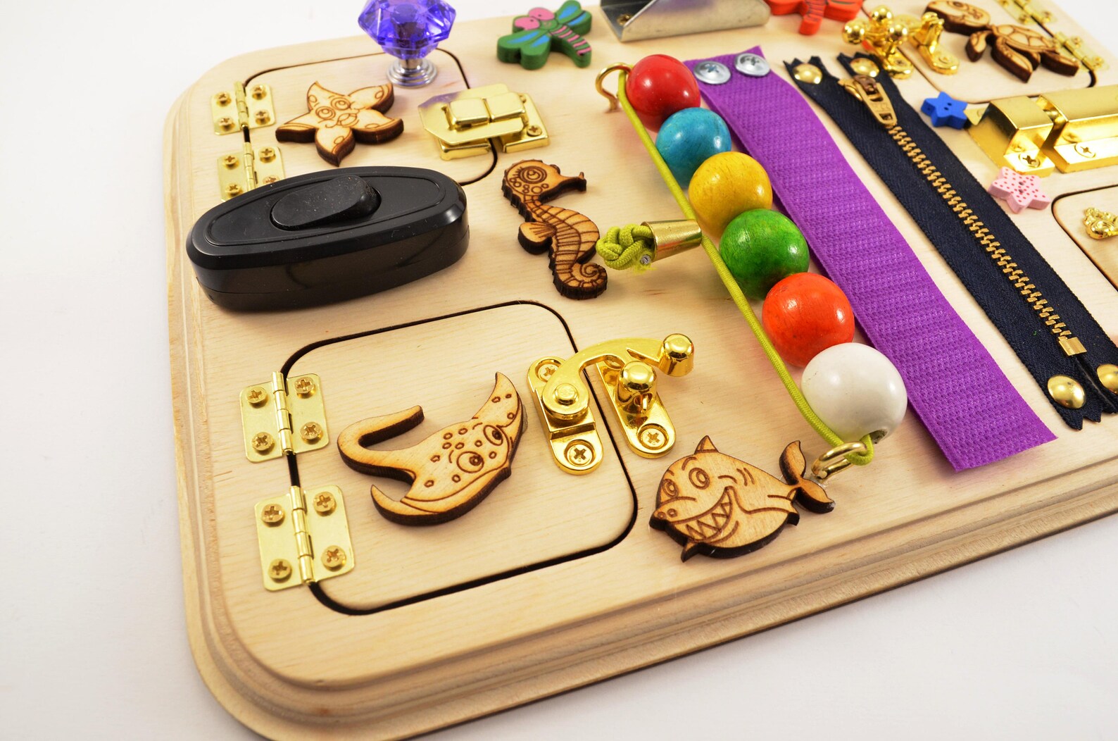 Busy Board Toddler Sensory Toys Wooden Toys Handmade Toys Etsy