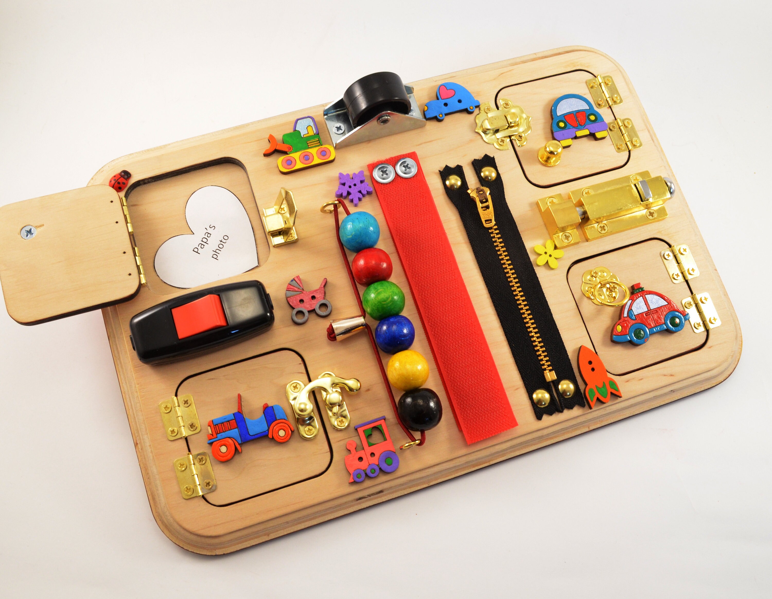 Busy board 1 year old customized busy board Toys toddler Etsy