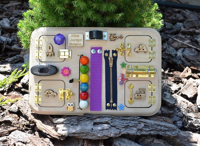 Baby 1st Christmas gift Busy board for 1 year old Montessori Etsy