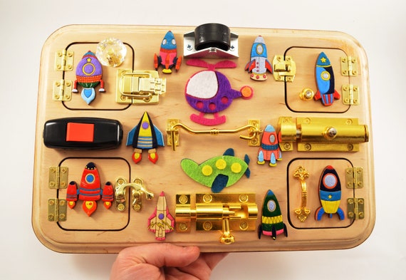 Montessori Travel Busy Board - Toddler Airplane Toys - Road Trip