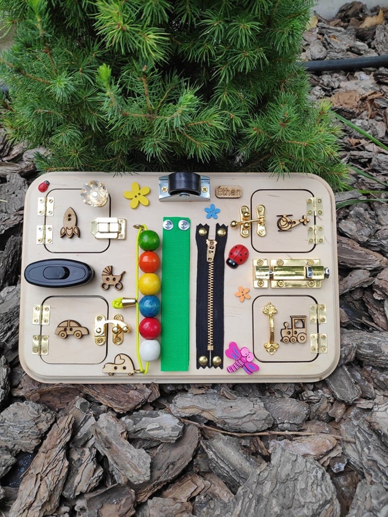 Baby 1st Christmas gift Busy board for 1 year old Montessori Etsy