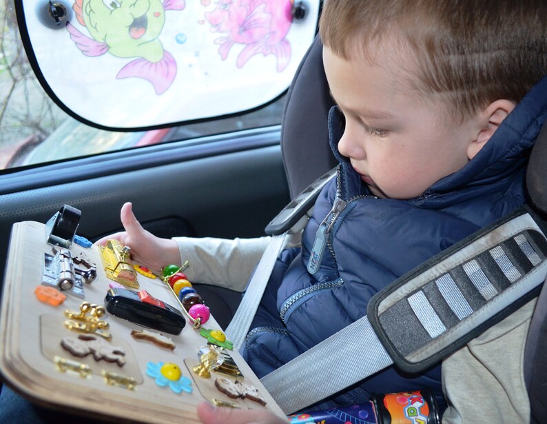 Plane Busy board 20 x 30 cm Travel toys Toddler toys ...