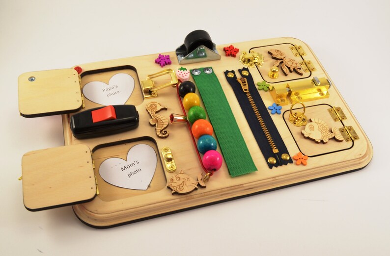 BUSY BOARD for 1 year old Baby 1st Christmas gift Sensory toy Etsy