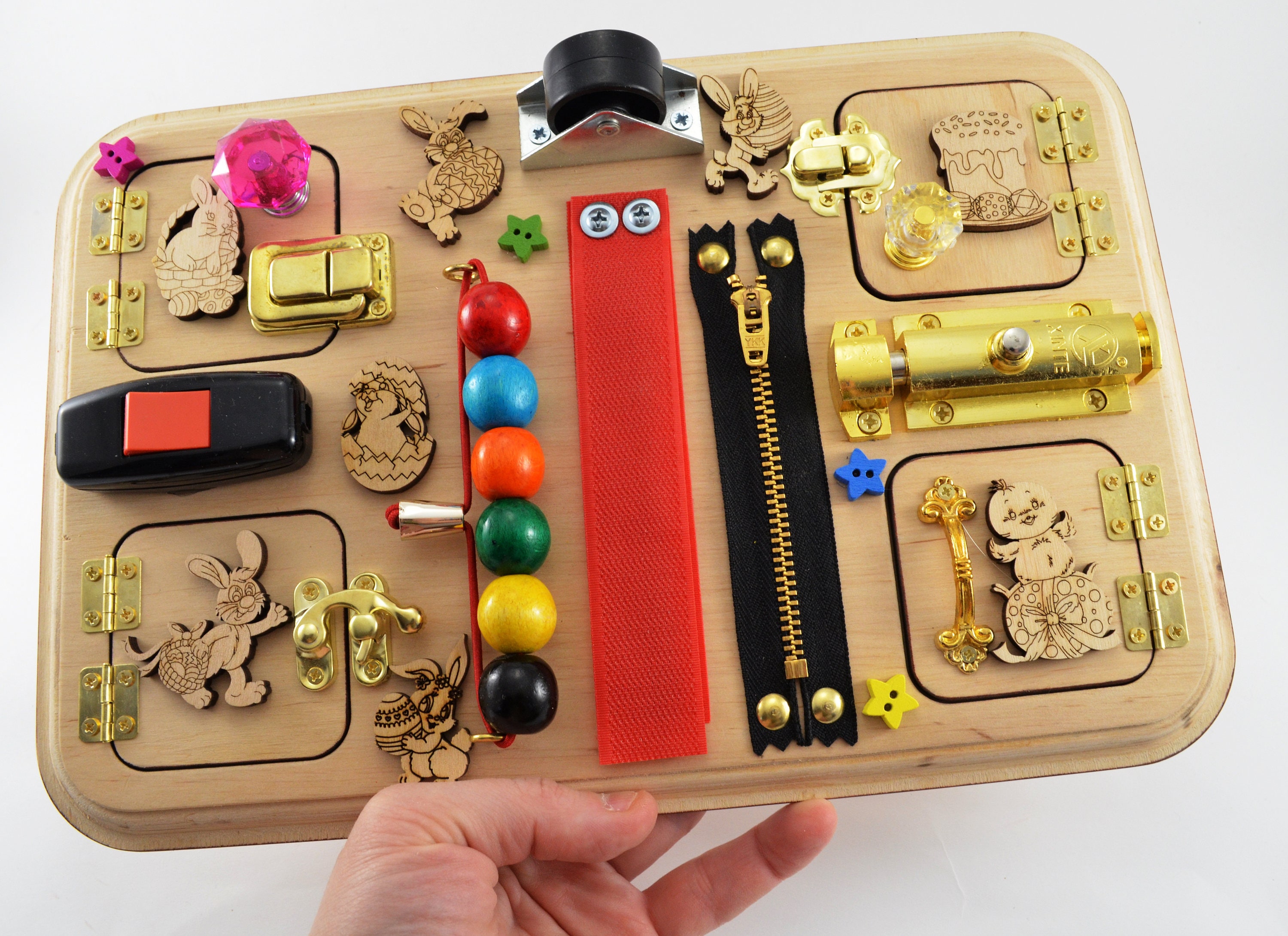 Easter baby gift Busy board for toddler Easter kid toys Happy Etsy