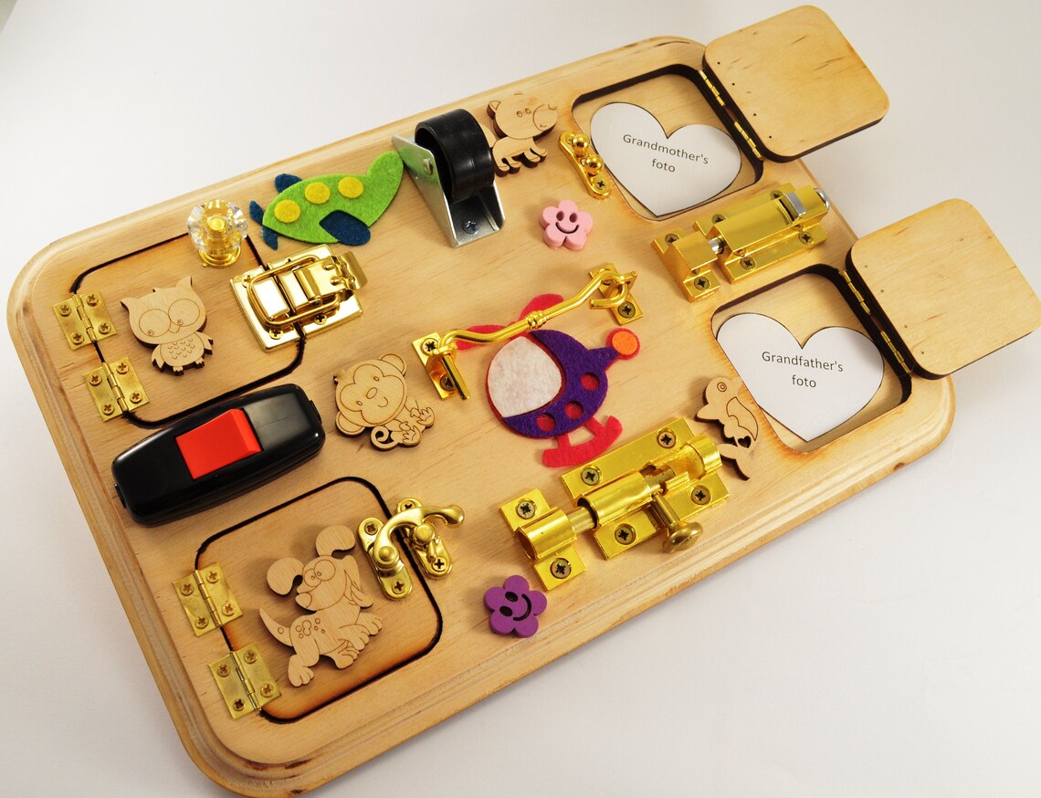 Activity for kids Latch board Busy board Sensory board Baby | Etsy