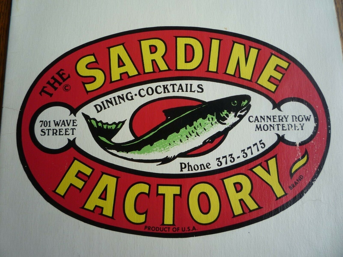 Vintage Restaurant Menu the Sardine Factory Monterey Etsy