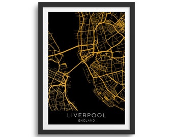 Liverpool Map Print Etsy