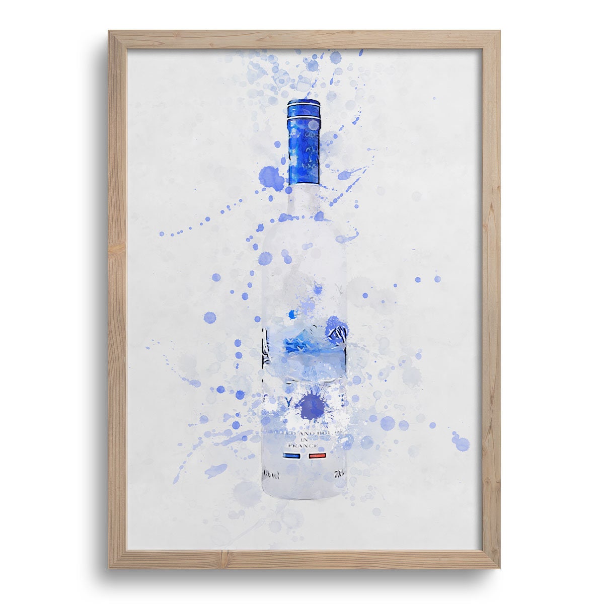 Vodka Grey Art Print Vodka Alcohol Bottle Decor Wall Art | Etsy
