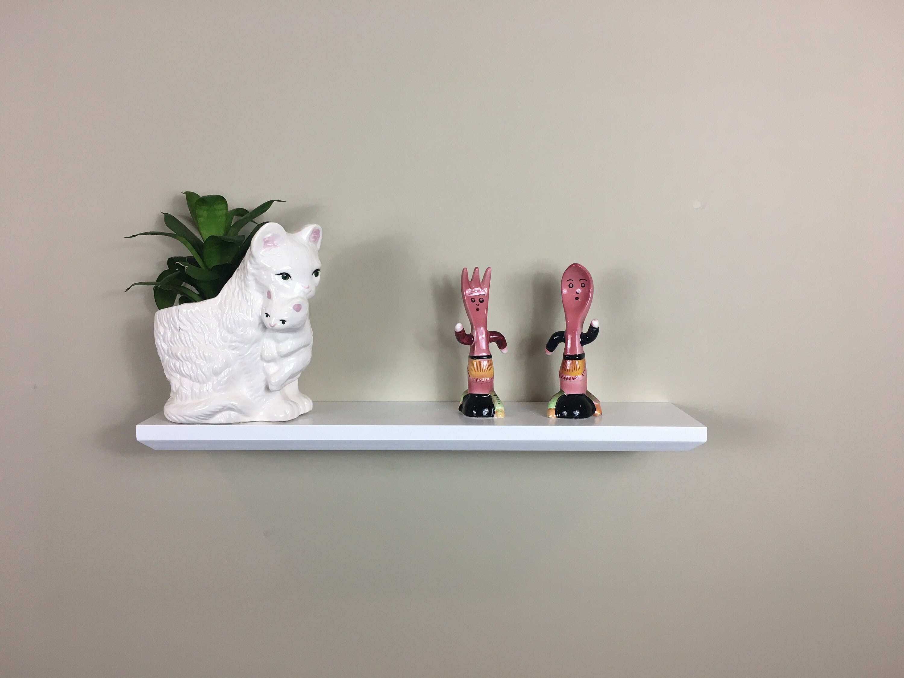 White Floating Shelf Thin White Floating Shelf Gemini Etsy