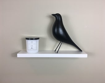 White Floating Shelf, Thin White Floating Shelf - Utilitarian