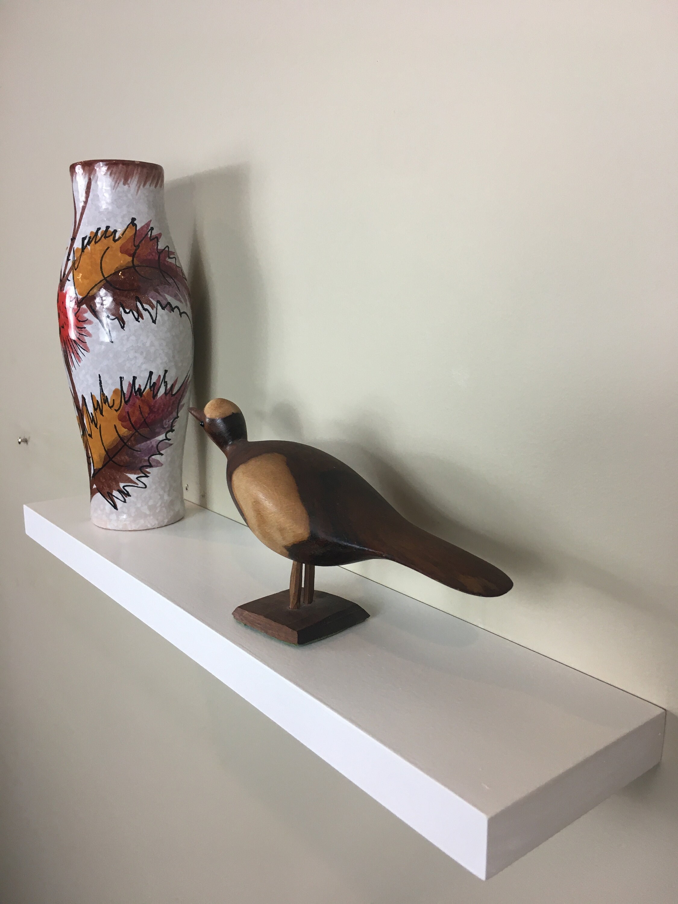 White Floating Shelf Thin White Floating Shelf Utilitarian Etsy