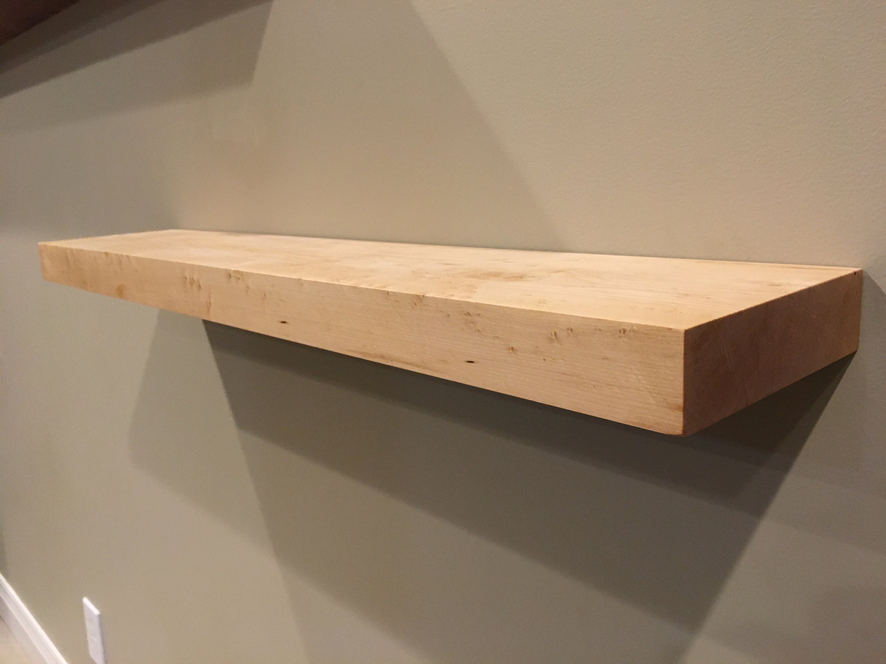 Maple Floating Shelf Maple Shelf Utilitarian Etsy
