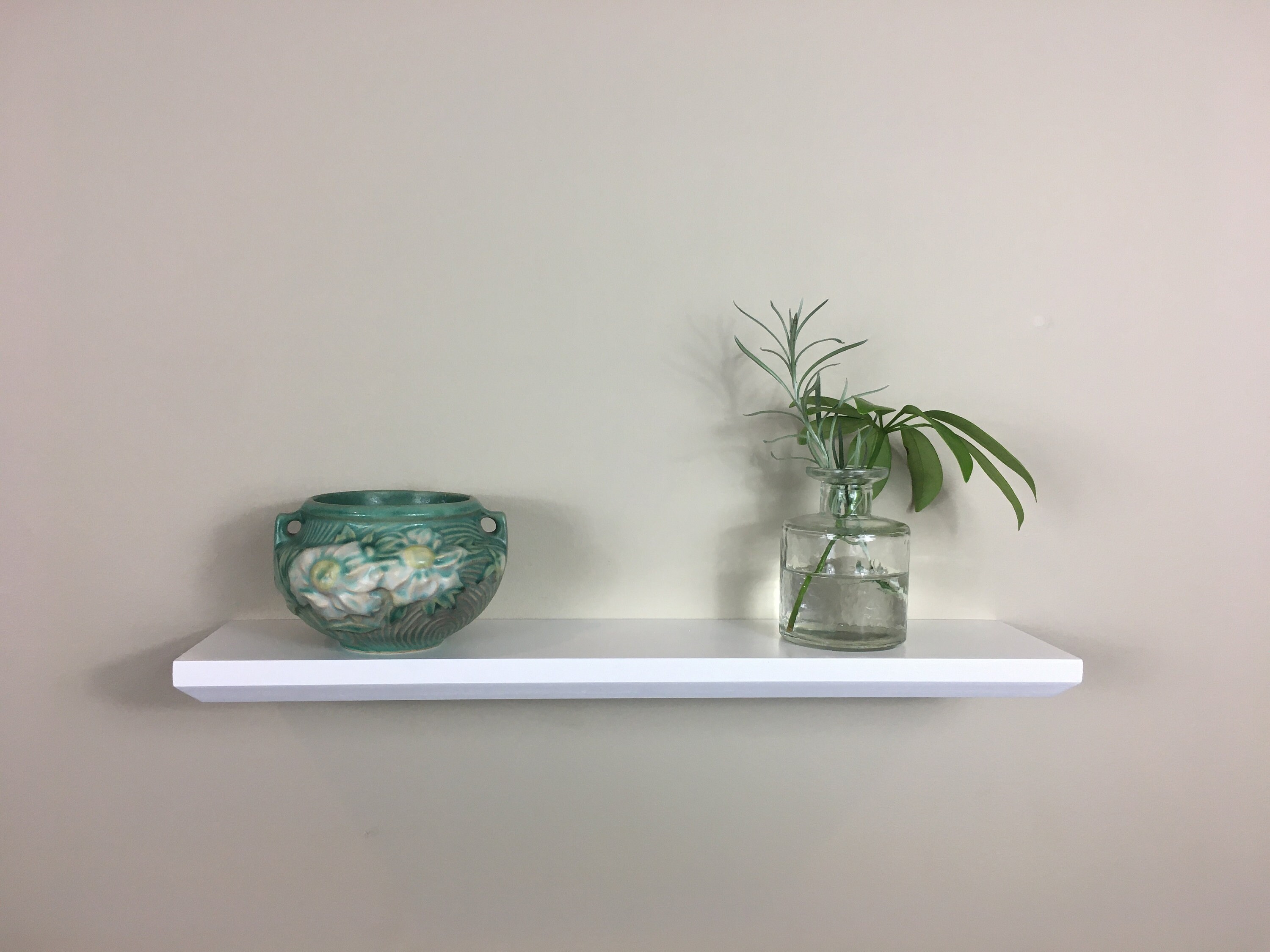 White Floating Shelf Thin White Floating Shelf Gemini Etsy
