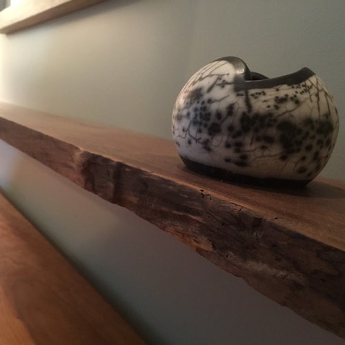 Black Walnut Live Edge Custom Handmade Floating Shelf Shelves Etsy