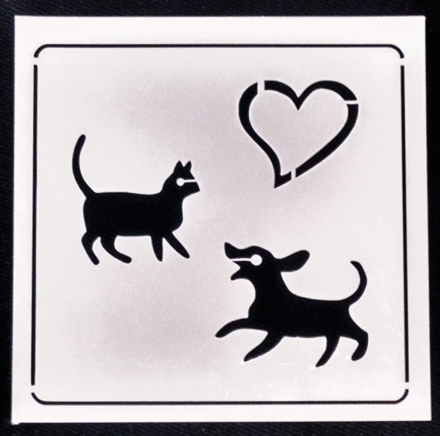 Wiederverwendbare Schablone Hund und Katze Haustier | Etsy