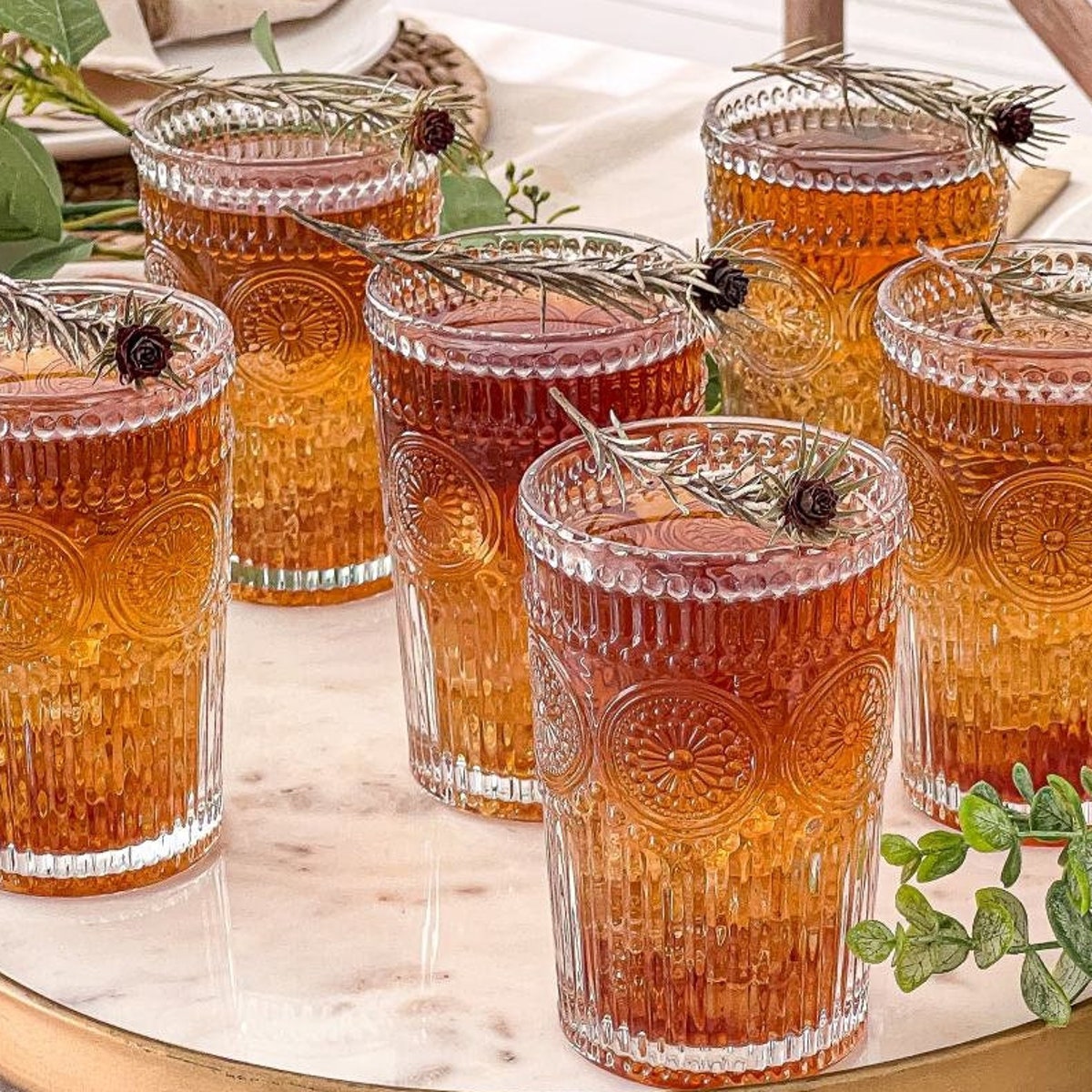 Set of 6 Vintage-inspired Textured & Embossed Hobnail 13oz - Etsy