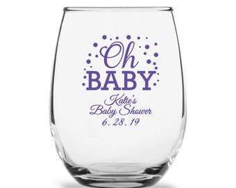 Baby Shower Glasses Etsy