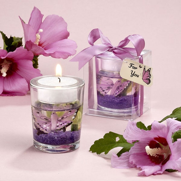 Beautiful Butterfly Gel Candle Holder Tealight Favor ++ Butterfly Theme Favors + Candle Favors + Party Favors + MINIMUM ORDER QUANTITY is 10