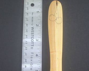 CLEARANCE Cherry Cherry Eating Spoon | Hand Carved Wooden Utensil | Traditional Wood Carving and Kolrosing | All Natural and Sustainable