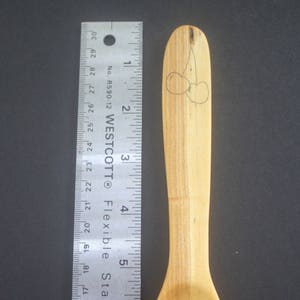 CLEARANCE Cherry Cherry Eating Spoon | Hand Carved Wooden Utensil | Traditional Wood Carving and Kolrosing | All Natural and Sustainable