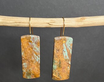 African Green Opal Earrings