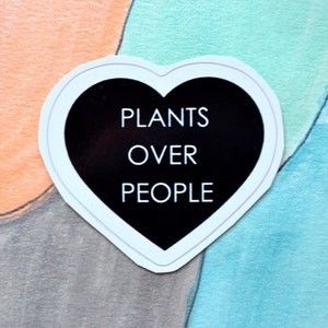 Plantes au-dessus de l’autocollant de personnes