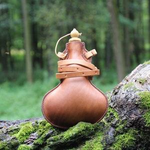 Leather flask 1,4L