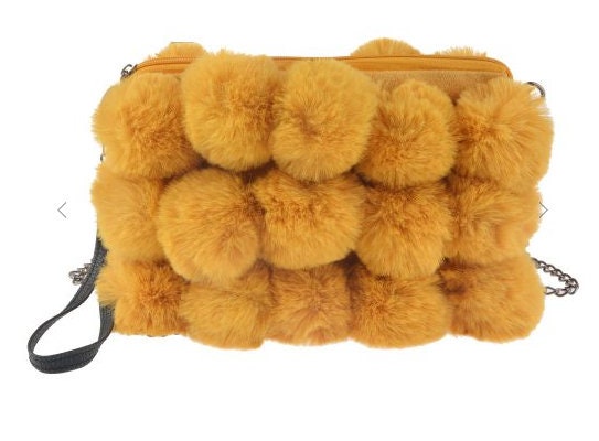 Fluffy Pompom Faux Fur Bag 20cm30cm Available Gift Boxed Present Christmas Shoulder Bag Wristlet Etsy Australia