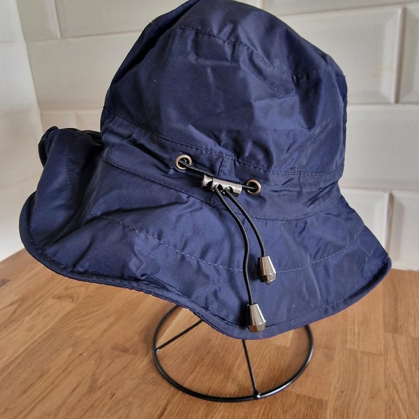 Plain colour handmade waterproof hat, bucket style, range of colours, adjustable, toggle feature, one size, lined