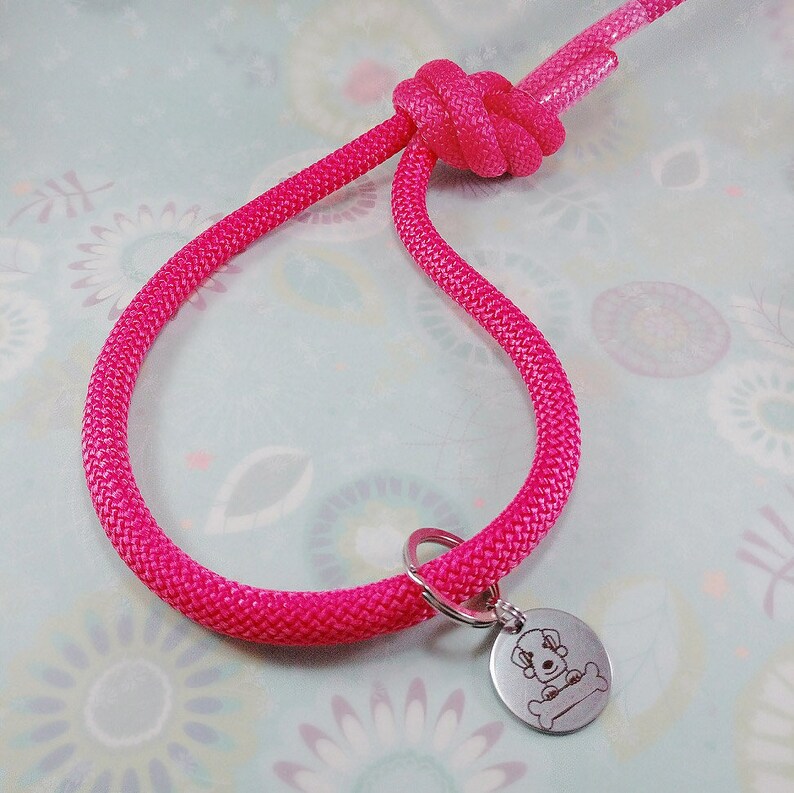 Fuchsia Semi-soft Climbing Rope Dog Leash 10mm