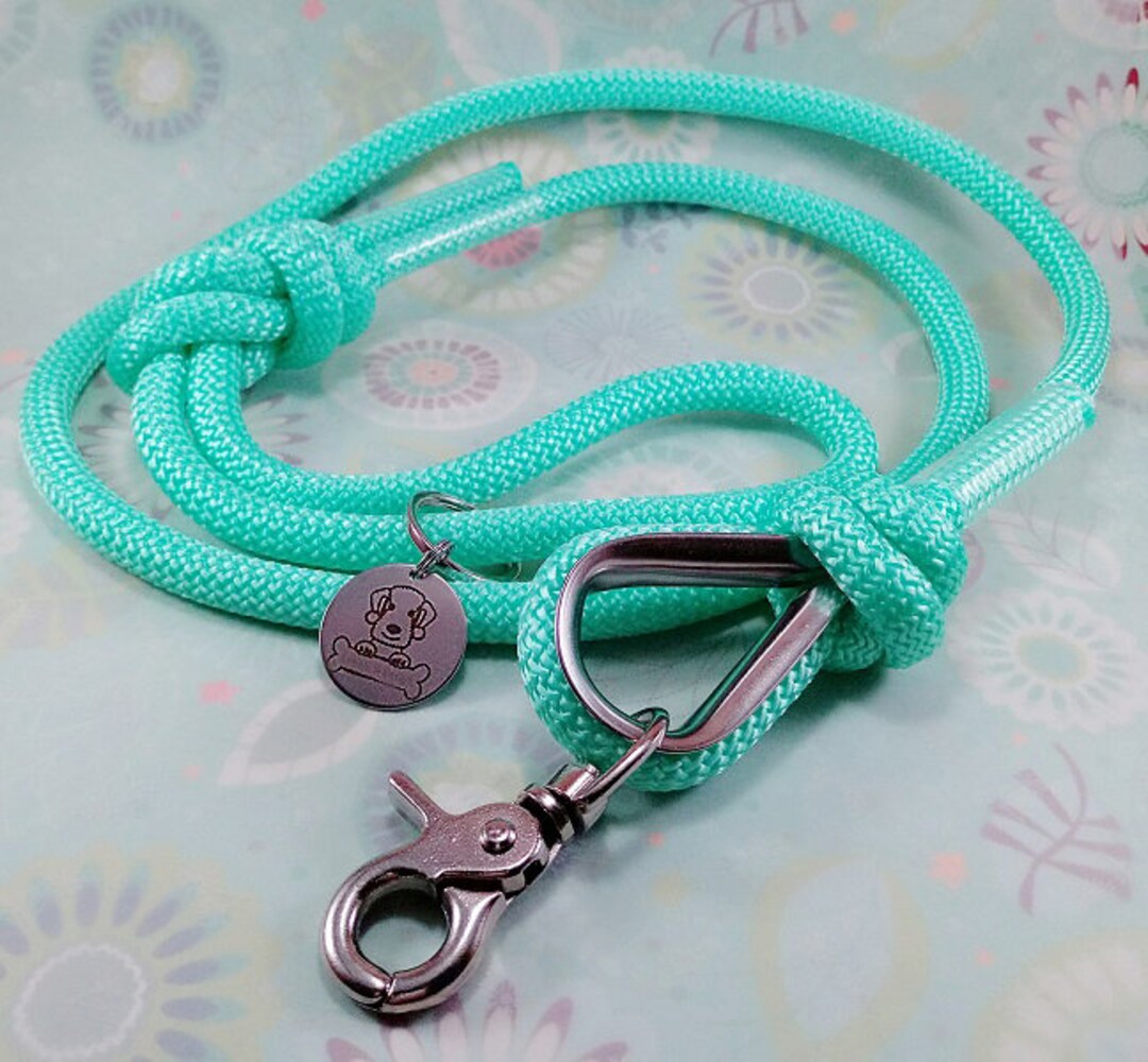 Turquoise Semisoft Climbing Rope Dog Leash 10mm Etsy