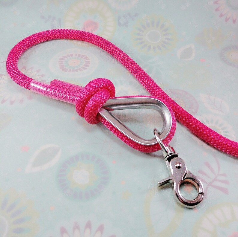 Fuchsia Semi-soft Climbing Rope Dog Leash 10mm
