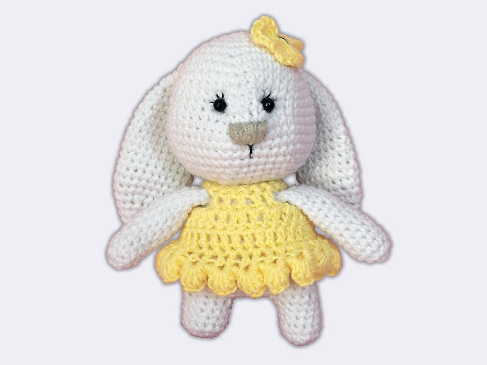 Doudou Lapin Au Crochet Fait Main – Soutien à L'Ukraine, Laine, Neuf, Fabrication France