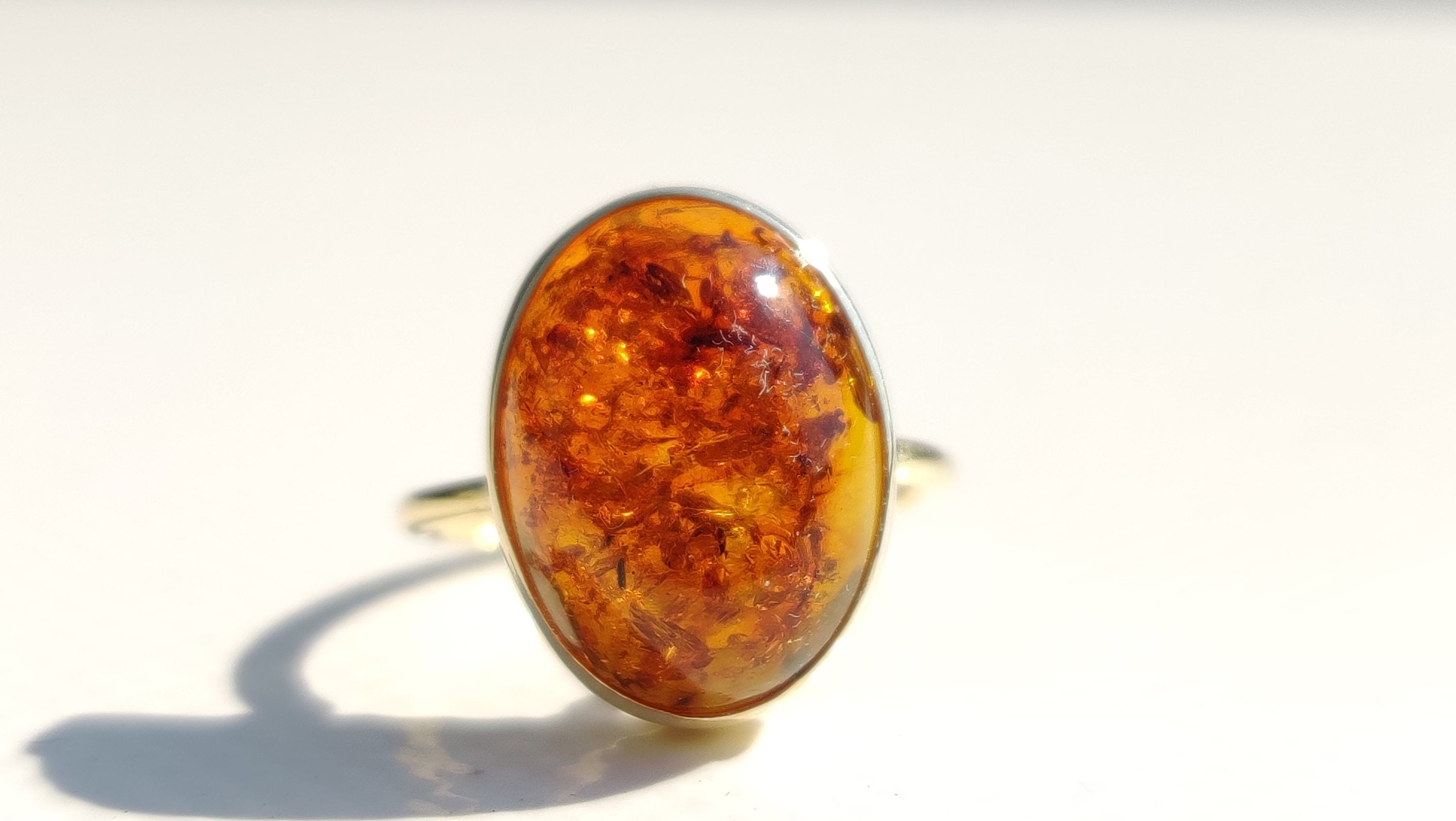 Balticamber Gemstone Ringwomen Silver Ringnovember - Etsy