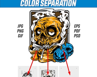 Color Separation for Screen Printing and Art - Color Seps, Photoshop, PSD, AI, T-Shirt Design Graphic Design