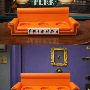 Friends-Inspired Couch Display for Mini Figures | TV Show Inspired Sofa | 3D Printed Collectible Display | Mini Figure Couch