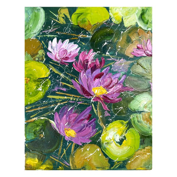 Water Lily Art Etsy