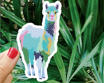 Pegatina de llama colorida: vinilo duradero con protección UV (7,6 cm)