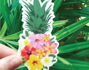 Bloemen Ananas Sticker