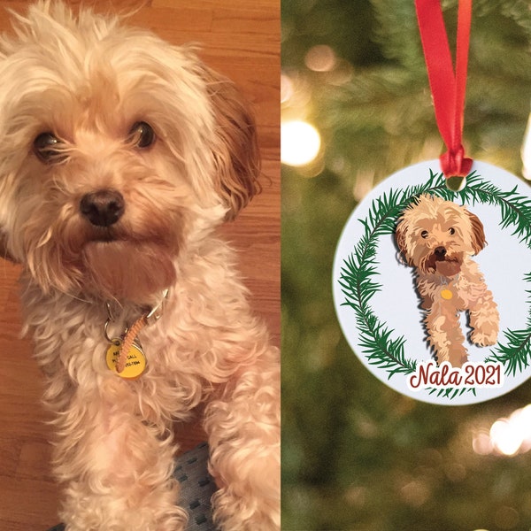 Custom Dog Ornament, Dog Ornament, Dog Christmas