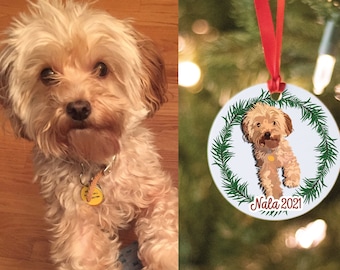 Custom Dog Ornament, Dog Ornament, Dog Christmas