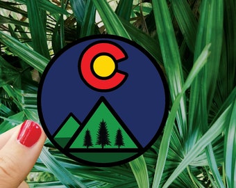 Colorado Mountain Sticker: Durable Vinyl Decal