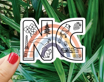 NC, North Carolina Sticker