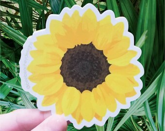 Sunflower Sticker, Sunflower Decal, Sunflower Vinyl, Sunflower Gift, Car Sticker, Bumper Sticker, Window Sticker