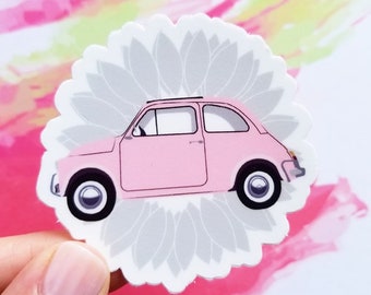 Pink Car Sticker, Daisy Sticker