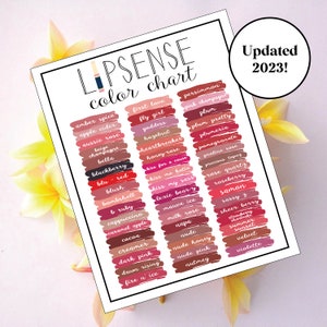 Lipsense, Lipsense Color Chart, Senegence,  Lipsense Colors, lipsense business, lipsense party, lipsense marketing, lipsense printable