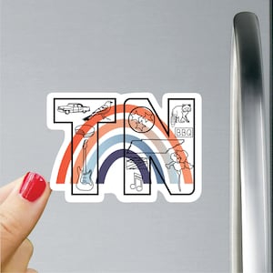 TN, Tennessee-magneet