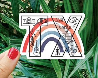TX, Texas Sticker