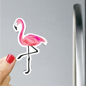 Roze flamingomagneet